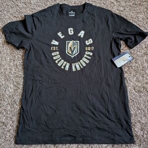 NWT Fanatics NHL Vegas Golden Knights Black Cotton Logo Shirt Men's L